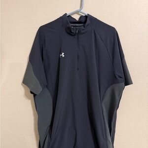 Under Armour Black Short Sleeved Quarter-Zip Pullover